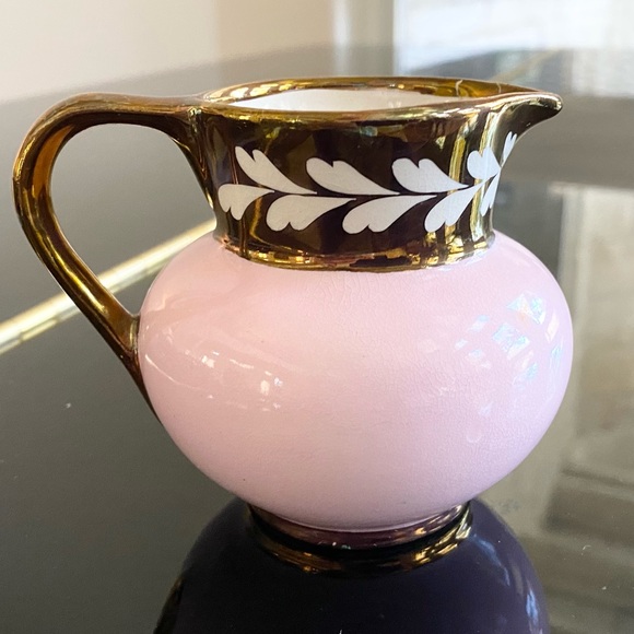 Vintage Grays Pottery Creamer Pink Gold England - Picture 2 of 8